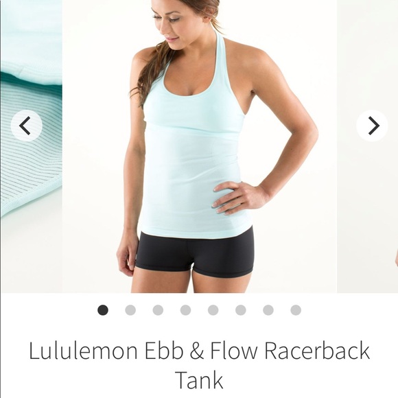 Lululemon Ebb and Flow Racerback tank. Size 4 Aquamarine - Picture 3 of 8